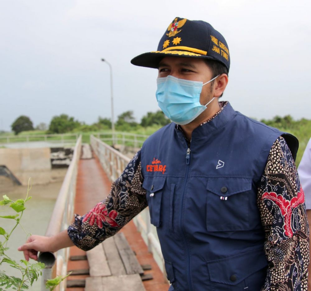 Wagub Jatim Emil Elestianto Dardak, lakukan kunjungan kerja ke PU Cipta Karya, Waduk Wonorejo, Tambak Beras, dan Rumah Pompa di Kab Gresik