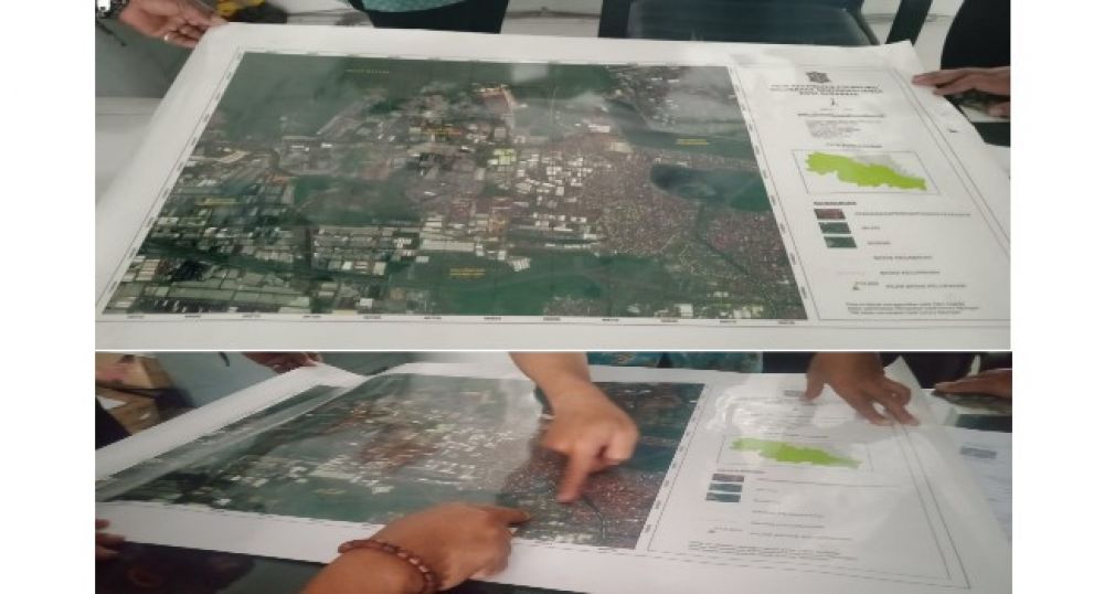 Peta batas wilayah yang ditunjukkan Ketua RSS di kelurahan