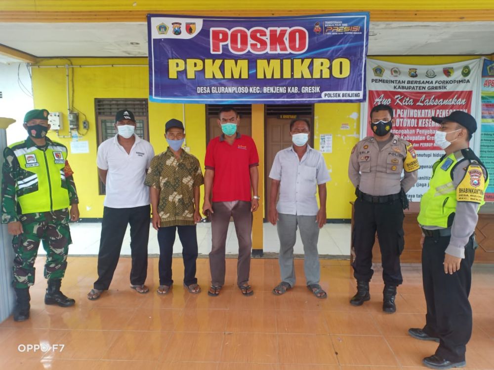 Pembentukan Posko PPKM skala Mikro Tingkat RT/RW  Polres Gresik