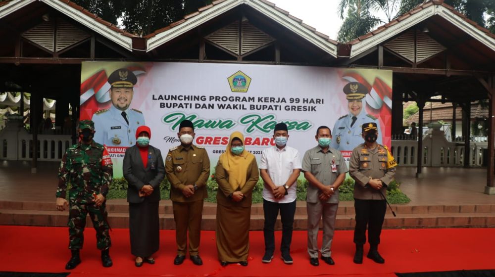 Launching Program Kerja Bupati dan Wabup di hadiri Kapolres Gresik