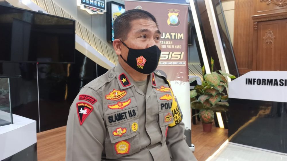 Wakapolda Jatim Brigjen Pol Drs. Slamet Hadi Supraptoyo saat Anev di Mapolda Jatim