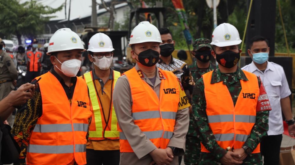 Kapolres Gresik AKBP Arief Fitrianto hadir dalam acara launching aplikasi New Apalan