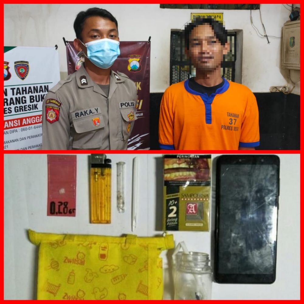 Satresnarkoba Polres Gresik Bekuk Jaringan Pengedar Sabu antar Kota
