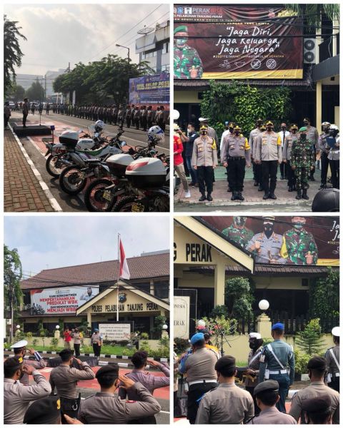 Polres Pelabuhan Tanjung Perak Surabaya gelar Apel menyambut ramadhan dan lebaran Idul Fitri 2021
