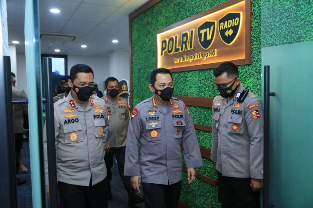 Kapolri Jenderal Listyo Sigit Prabowo saat launching Polri TV dan radio