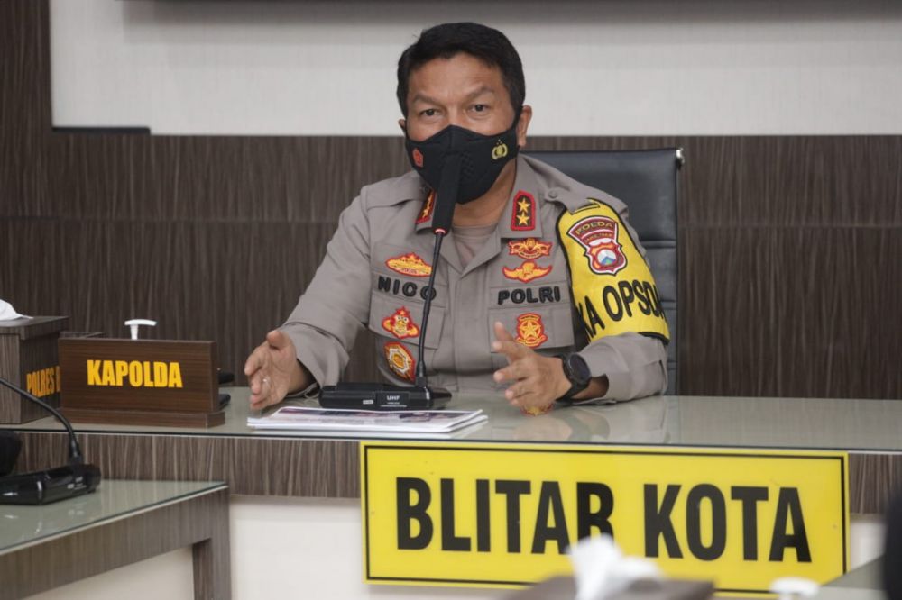 Kapolda Jatim Irjen Pol Dr Nico Afinta saat kunker ke Blitar
