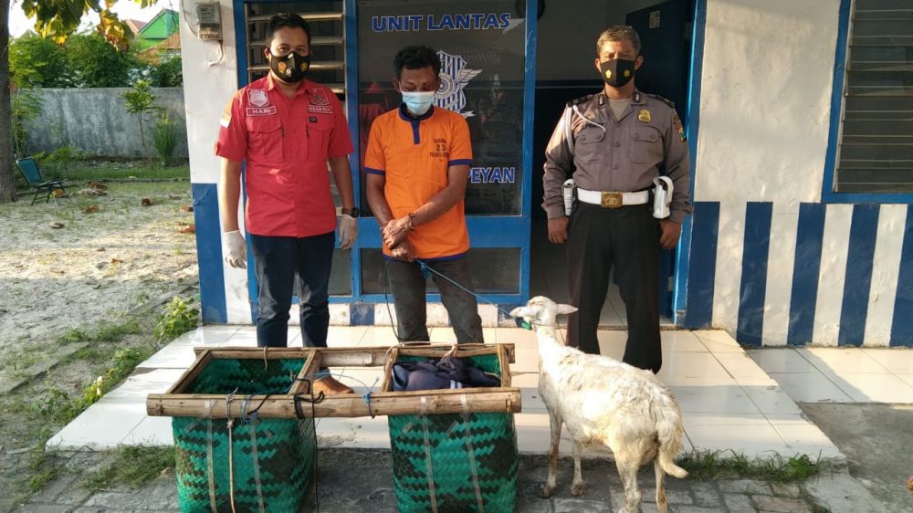 Polsek Duduksampean amankan tersangka beserta barang bukti