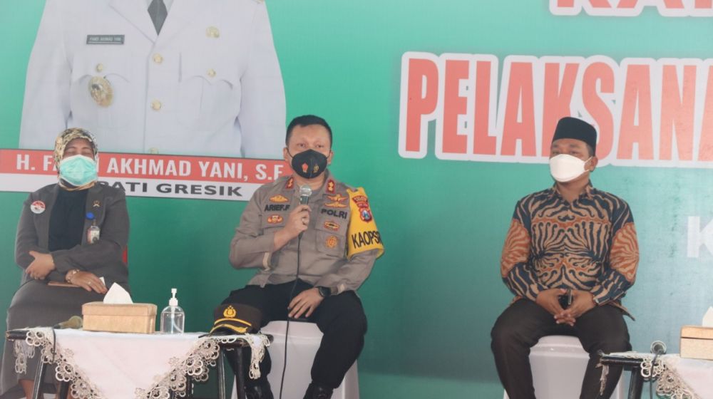 Rapat Koordinasi Forkopimda Dihadiri Kapolres Gresik Evaluasi PPKM
