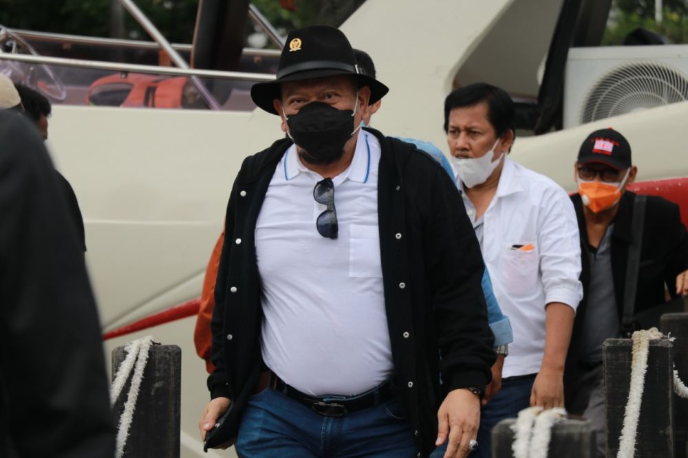 Ketua DPD RI saat melakukan kunjungan ke pulau Bidadari, Kepulauan Seribu untuk Rapat Konsolidasi anggota DPD RI wilayah Barat