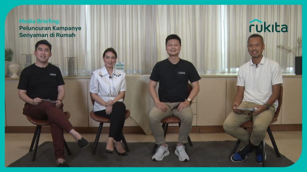 
1. Junius Irtanto, Head of Customer Excellence Rukita.
2. Tara de Thouars, Psikolog Klinis RSJ Sanatorium Dharmawangsa.
3. Thomas, Head of Sales Rukita.
4. Erlangga Wisnuaji, Moderator.