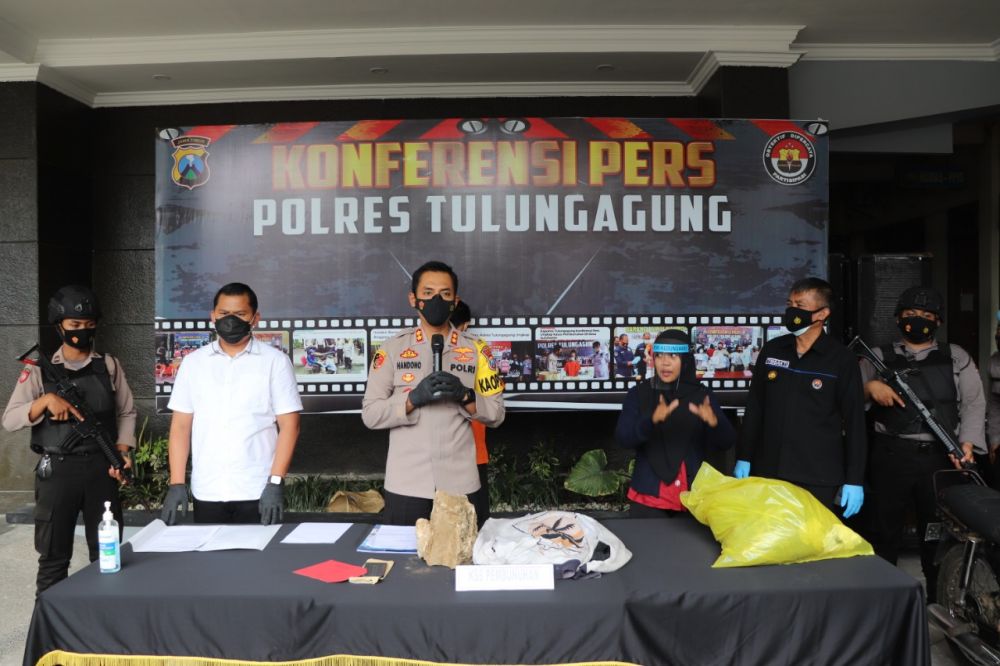 Polres Tulungagung amankan tersangka beserta barang bukti