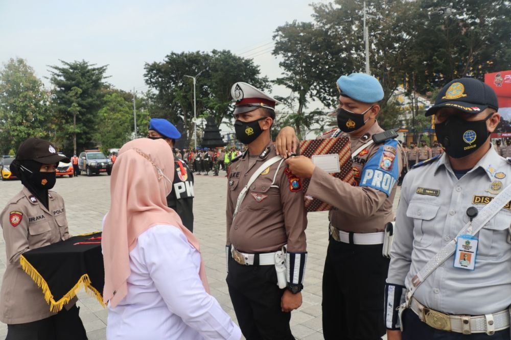 Mapolres Gresik gelar apel pasukan jelang lebaran Idul Fitri, Larangan Mudik