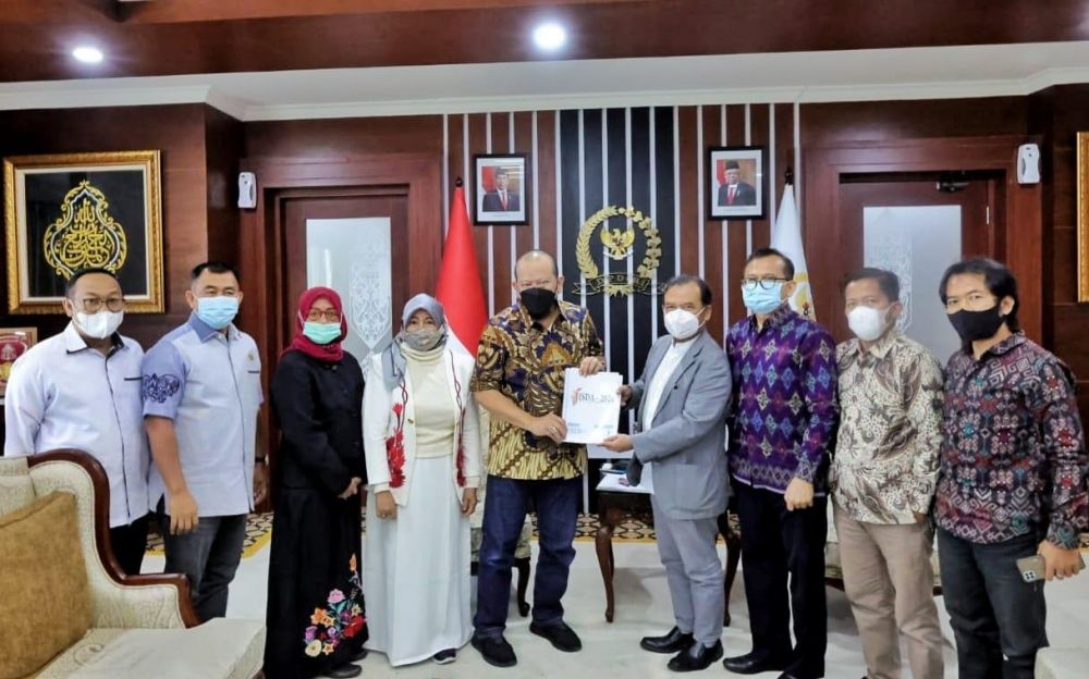 Ketua DPD RI terima audiensi Corporate Forum for CSR Development (CFCD) di lantai 8 gedung parlemen Senayan Jakarta