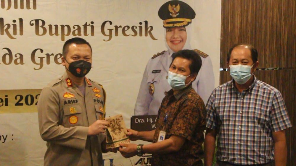 Kapolres Gresik AKBP Arief Fitrianto bersama Forkopimda Gresik