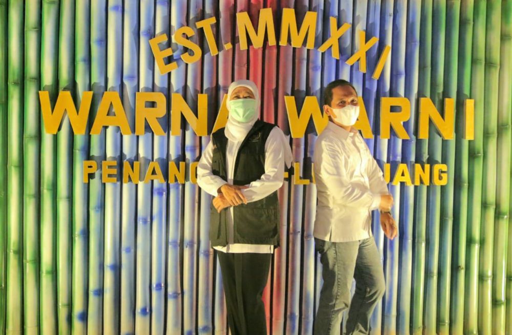 Gubernur Jatim Khofifah Indar Parawansa saat menghadiri peresmian wisata baru