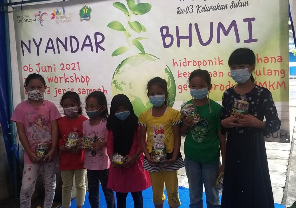 Anak-anak saat peringati hari lingkungan hidup