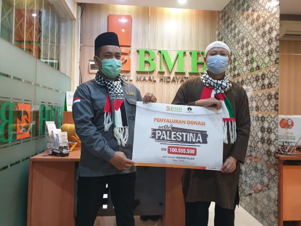 Jamaah Hidayatullah se-Jatim Salurkan Bantuan Palestina Lewat BMH