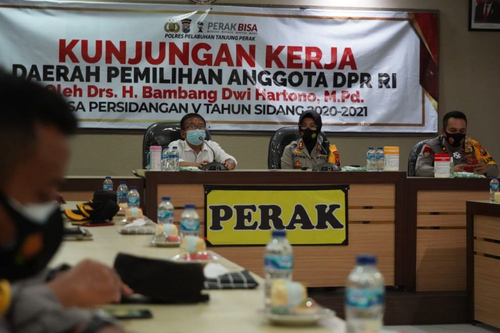 Kunjungan kerja anggota DPR RI komisi 3 ke Polres Pelabuhan Tanjung Perak Surabaya