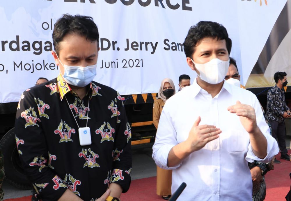 Wagub Emil Dardak saat peresmian di Mojokerto