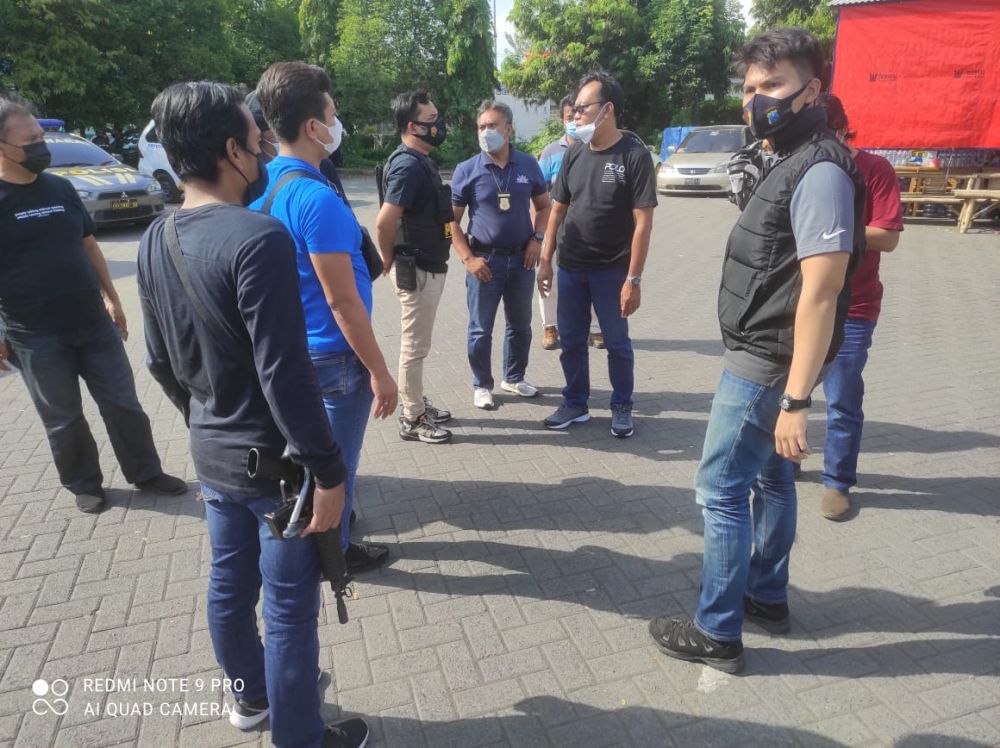 Satreskrim Polres Gresik saat amankan preman di terminal Bunder dan pelabuhan Gresik