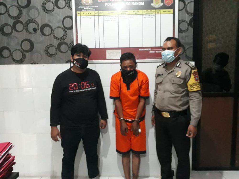 Tersangka curanmor diamankan Polsek Wringinanom beserta barang bukti