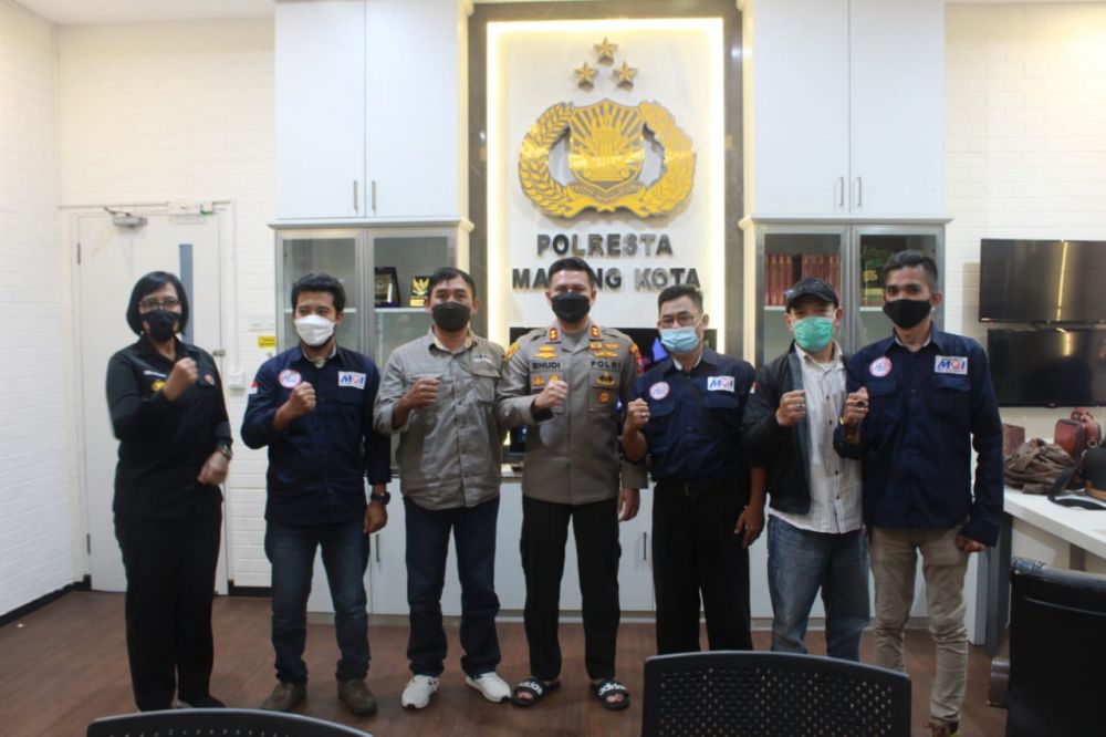 Silaturahmi DPC MOI ke Polresta Malang Kota dan kawal pemberitaan Mapolresta Malang Kota