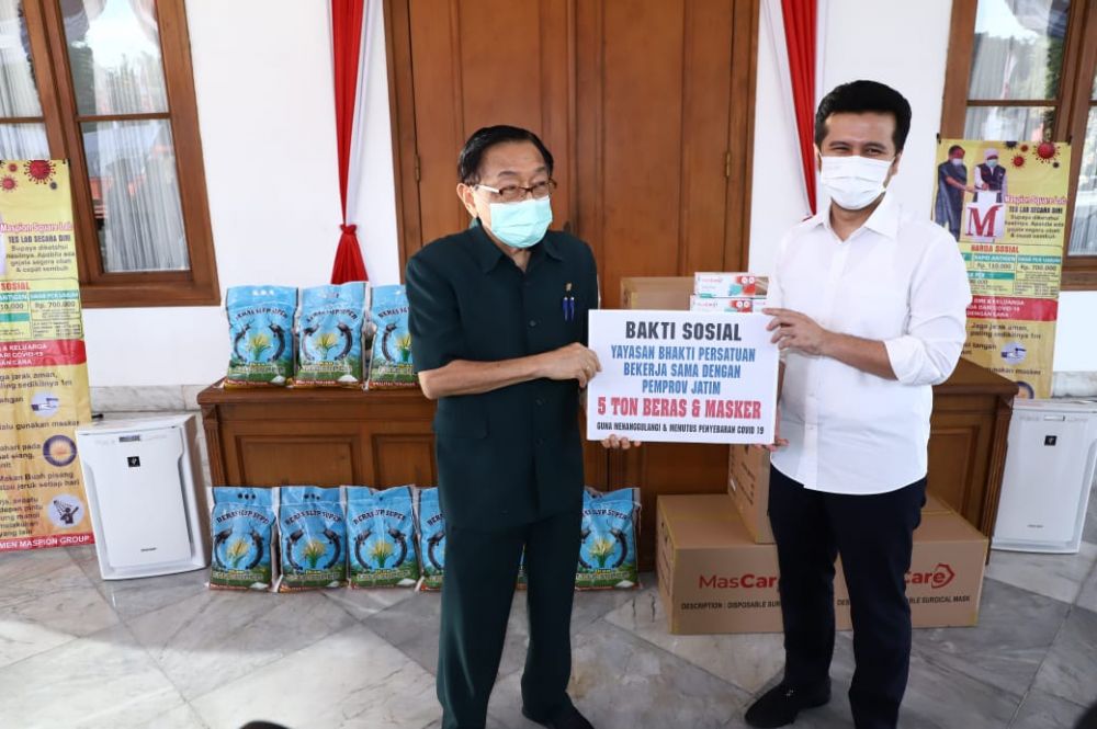 Wagub Jatim Emil Elestianto Dardak saat dorong pengusaha Jatim salurkan logistik ke Bangkalan