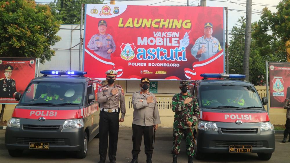 Polres Bojonegoro Luncurkan mobile Astuti untuk percepatan vaksinasi Covid-19 di Bojonegoro