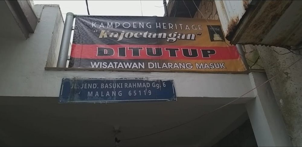 Salah satu Kampoeng Kajoetangan Heritage yang di tutup