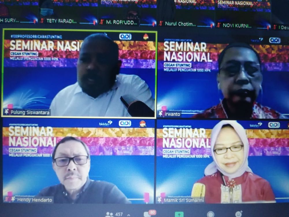 BKKBN lakukan zoom meeting seminar Nasional Profesor Bicara Stunting