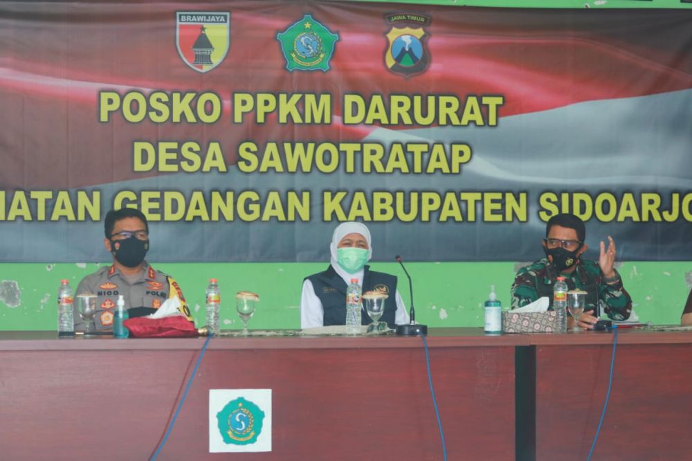 Forkopimda Jatim Terapkan Prokes di Zona Merah Sidoarjo