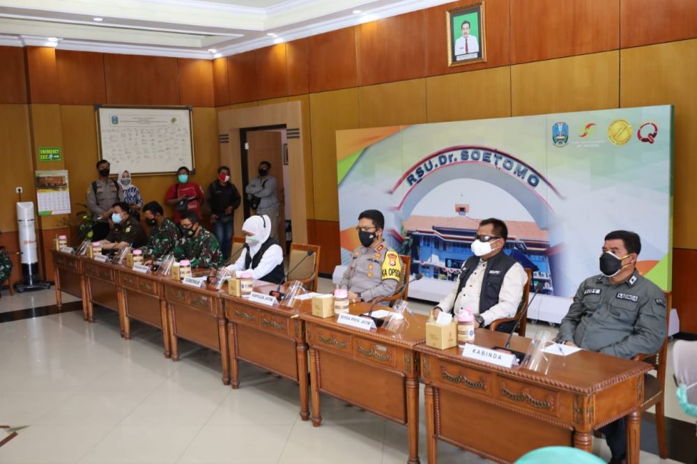 Forkopimda Jatim cek penambahan bed untuk RSUD Dr Soetomo Surabaya
