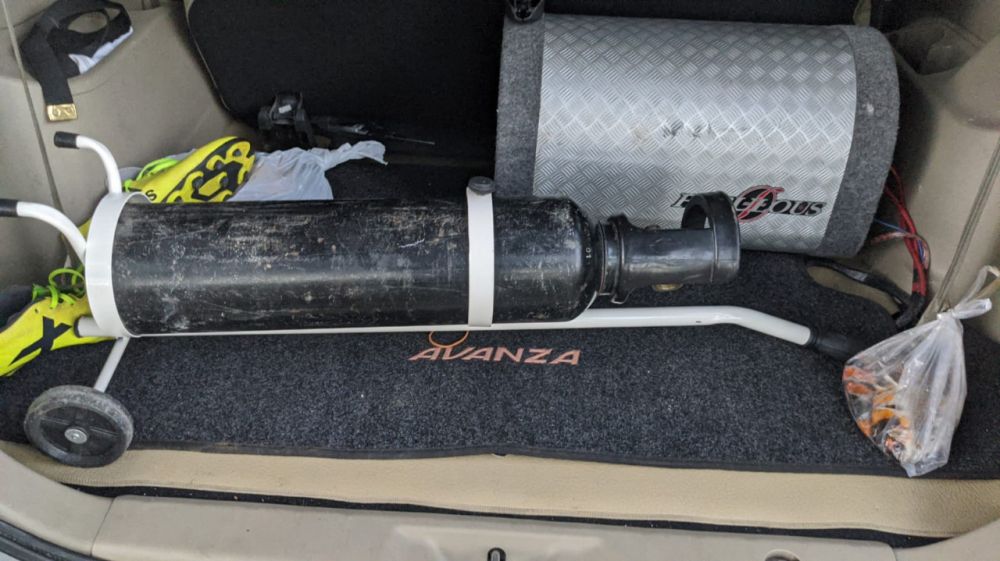 Tabung oksigen palsu yang di duga untuk oksigen ikan bukan pasien Covid-19