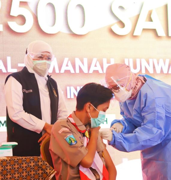 Gubernur Jatim Ajak Lindungi Anak dengan Masifkan Vaksin di HAN 2021