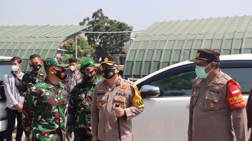 Kapolres Gresik AKBP Arief Fitrianto saat tinjau vaksin di obyek wisata