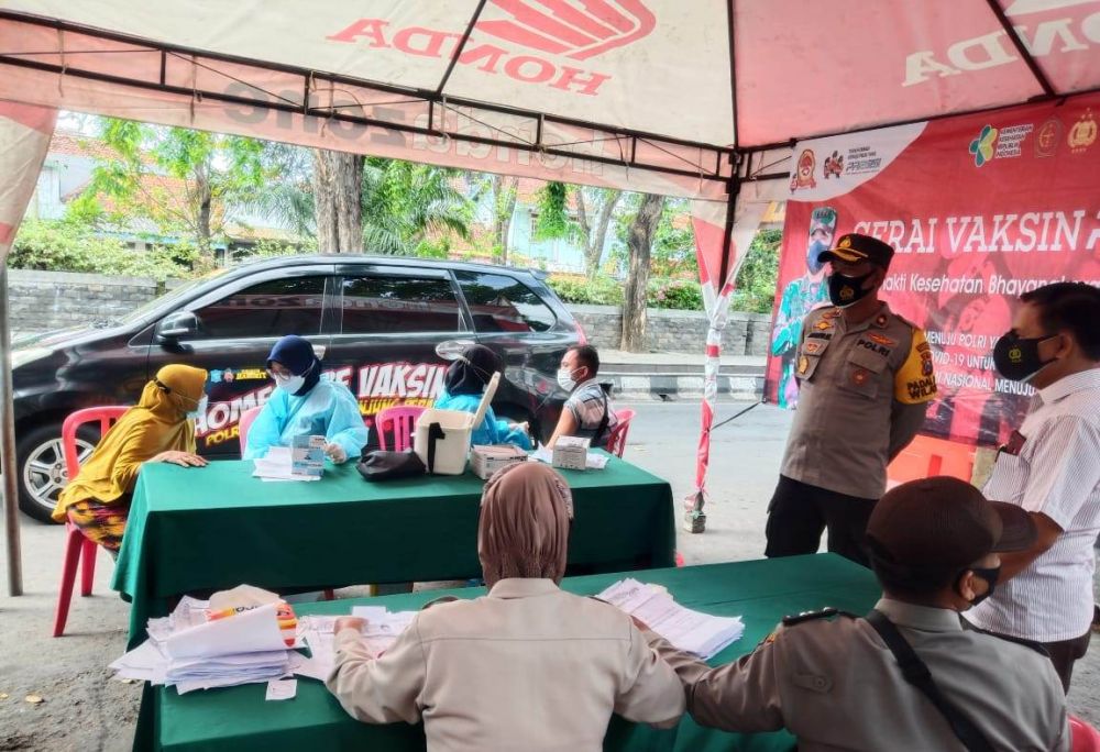 Polres Tanjung Perak Peduli Ampel, Gelar Home Care Vaksin
