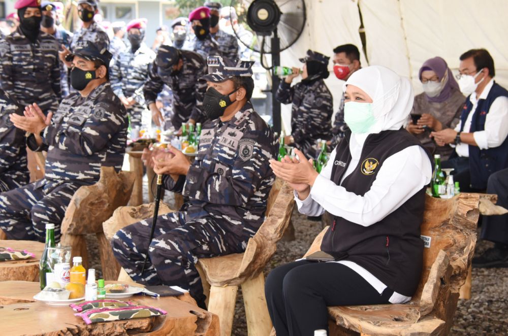Dankodiklat TNI AL Dampingi KASAL Tinjau 3 Sarpras Penanganan Covid-19