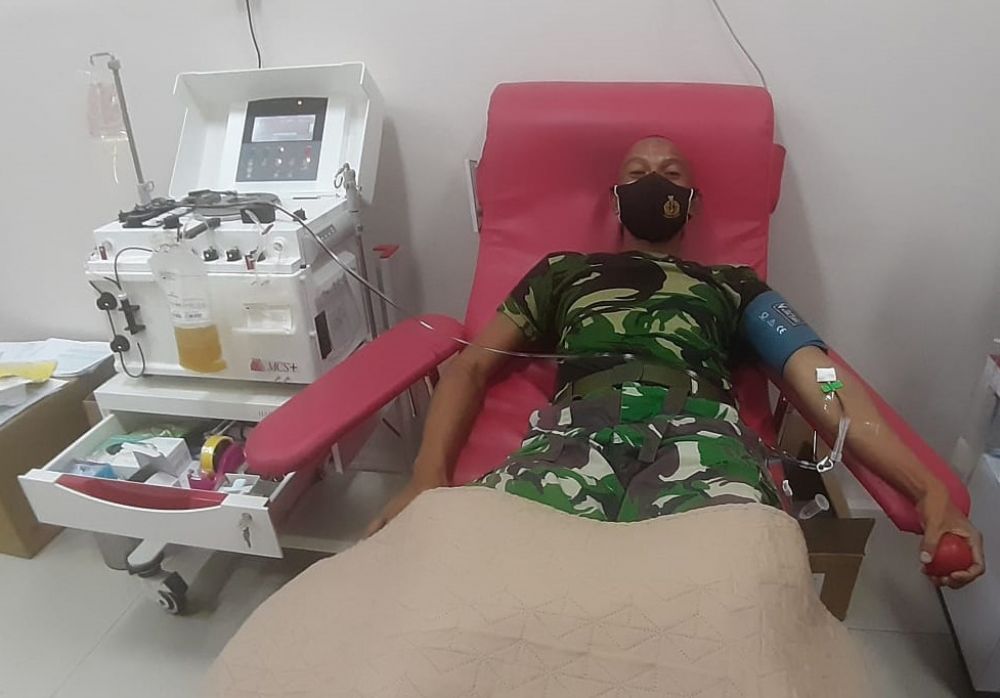 Prajurit Kodiklat TNI AL Kembali Laksanakan Donor Plasma Konvalesen