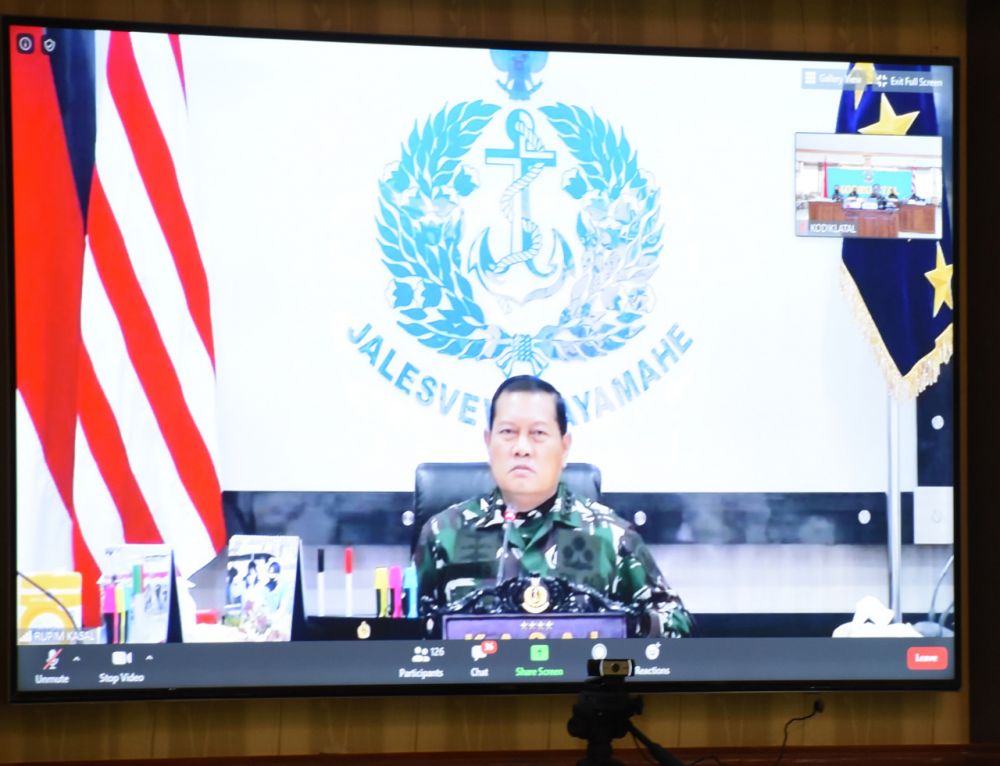 Dankodiklatal TNI AL ikuti arahan KASAL melalui vicon