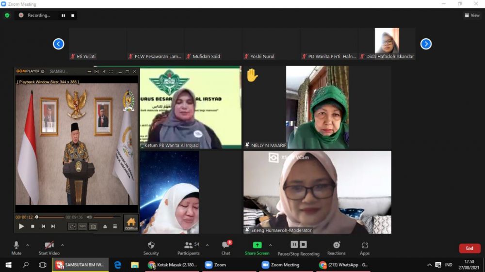 Dalam acara webinar BMIWI, LaNyalla menyampaikan pentingnya perkuat ketahanan keluarga di masa pandemi Covid-19