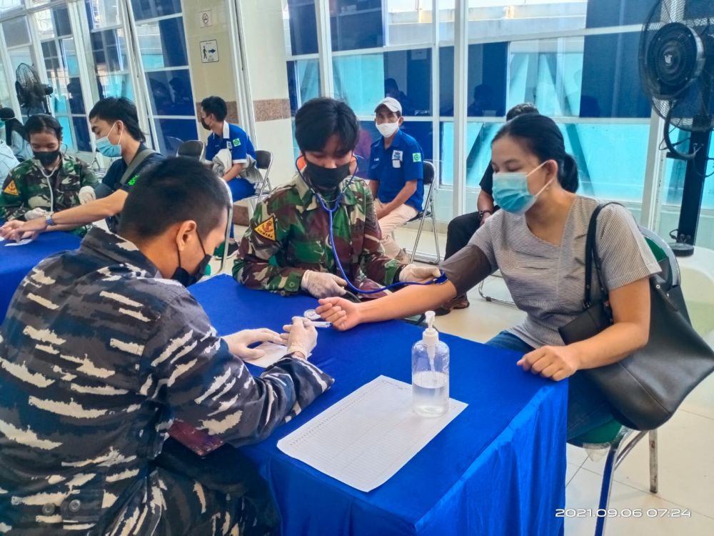 TNI AL Kodiklatal gelar serbuan vaksinasi di GSN untuk masyarakat Maritim