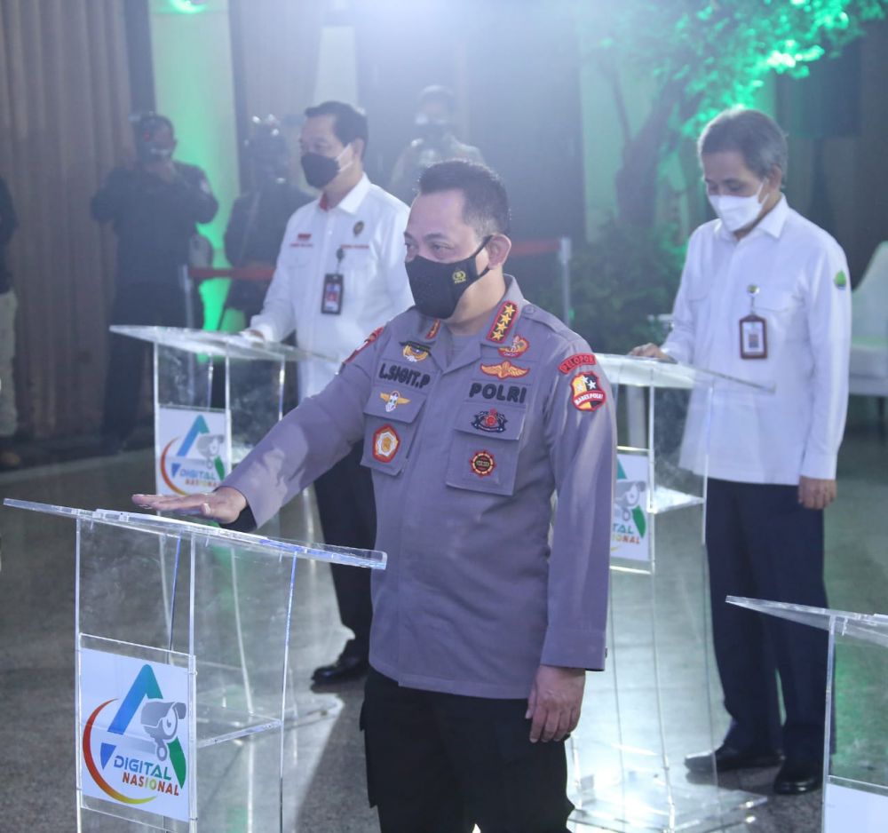Kapolri Jenderal Polisi Listyo Sigit Prabowo saat launching aplikasi ASAP Digital Nasional