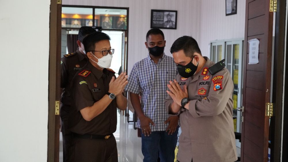 Kapolres Gresik AKBP Mochamad Nur Aziz saat silaturahmi ke Forkopimda Gresik