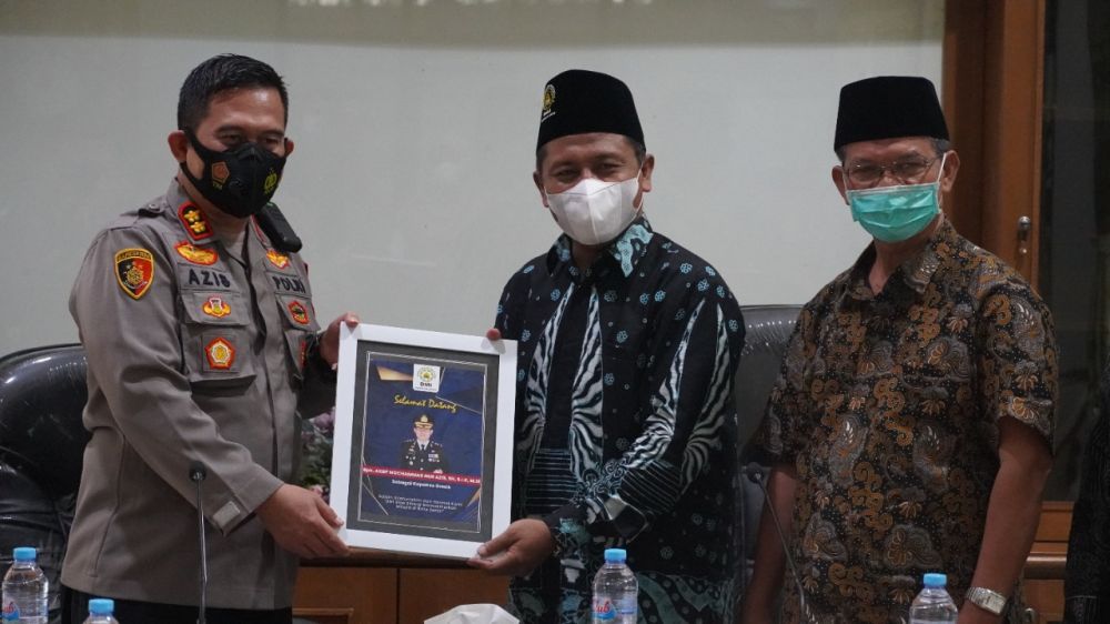 Kapolres Gresik AKBP Mochamad Nur Aziz saat silaturahmi ke Tokoh agama