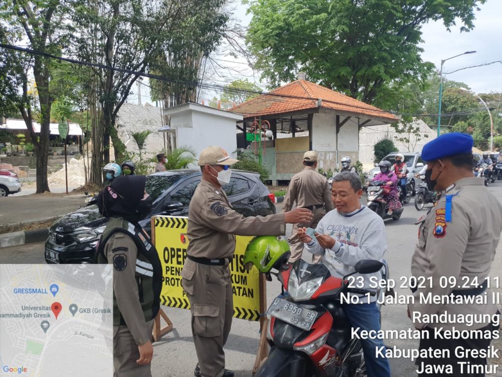 Polres Gresik terus lakukan Ops Yustisi demi memutus mata rantai Covid-19