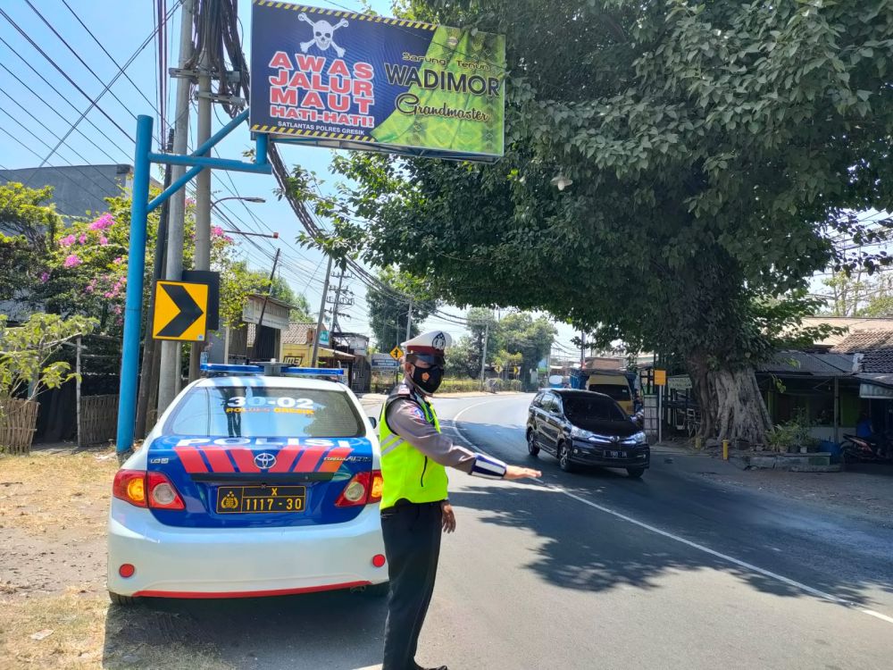 Satlantas Polres Gresik siap menindak pengendara yang tidak taat aturan