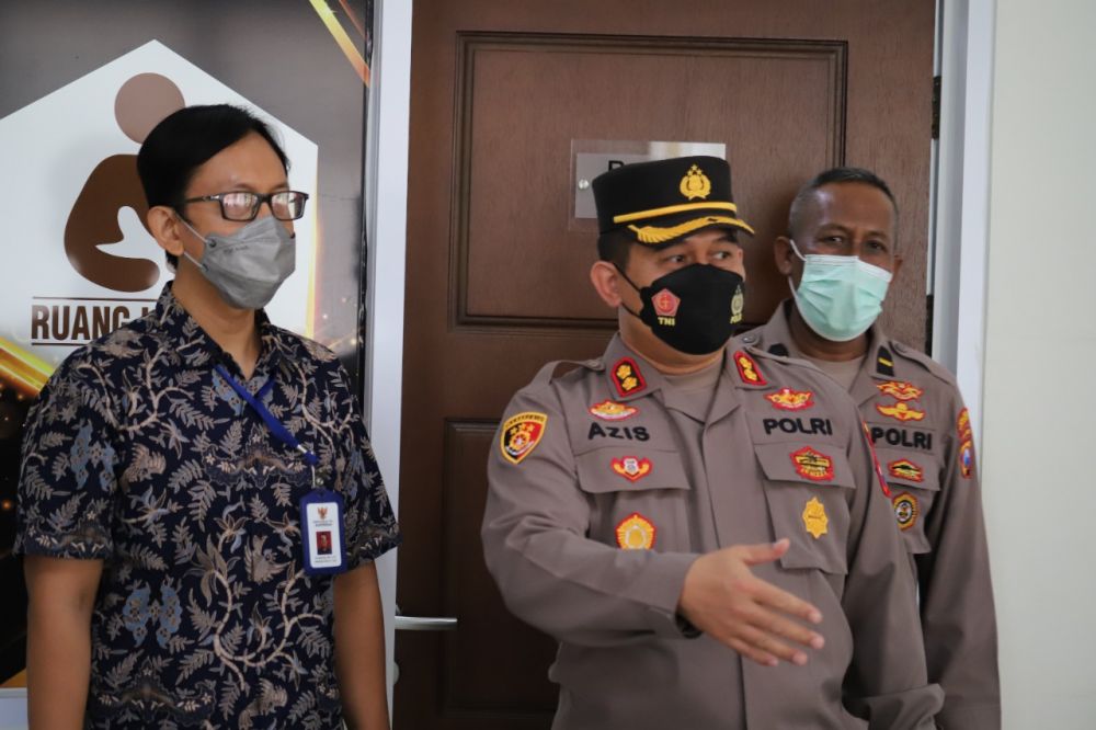 Kapolres Gresik AKBP Mochamad Nur Azis saat menerima kunjungan Tim Bappenas