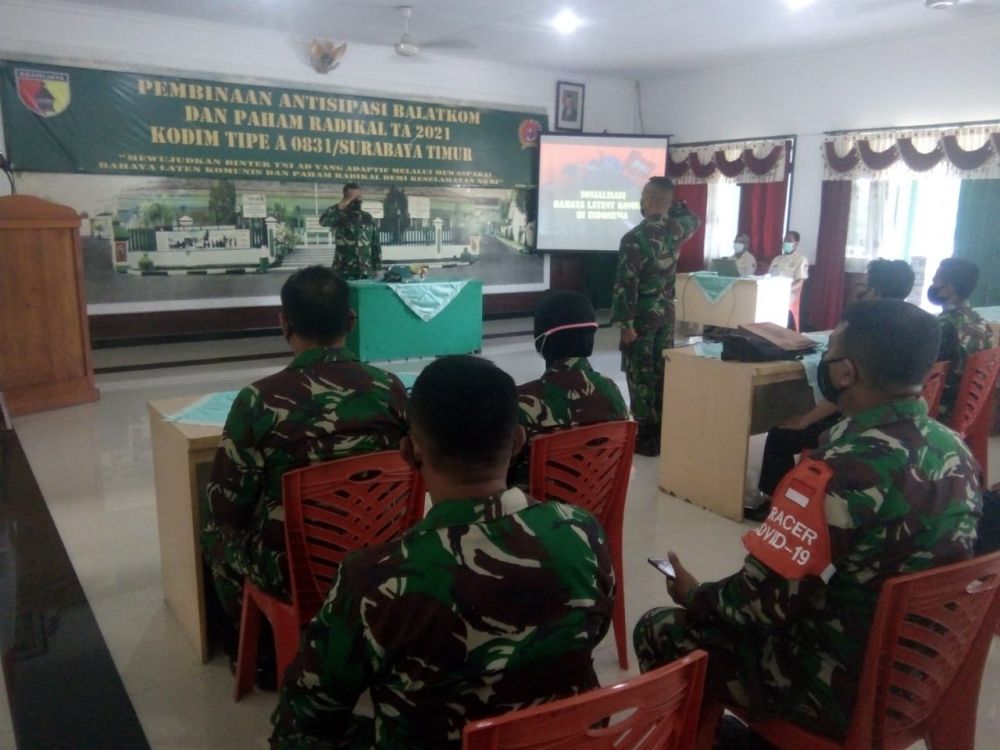 Pembinaan antisipasi Balatkom dan paham radikal di Kodim Tipe A 0831/Surabaya Timur