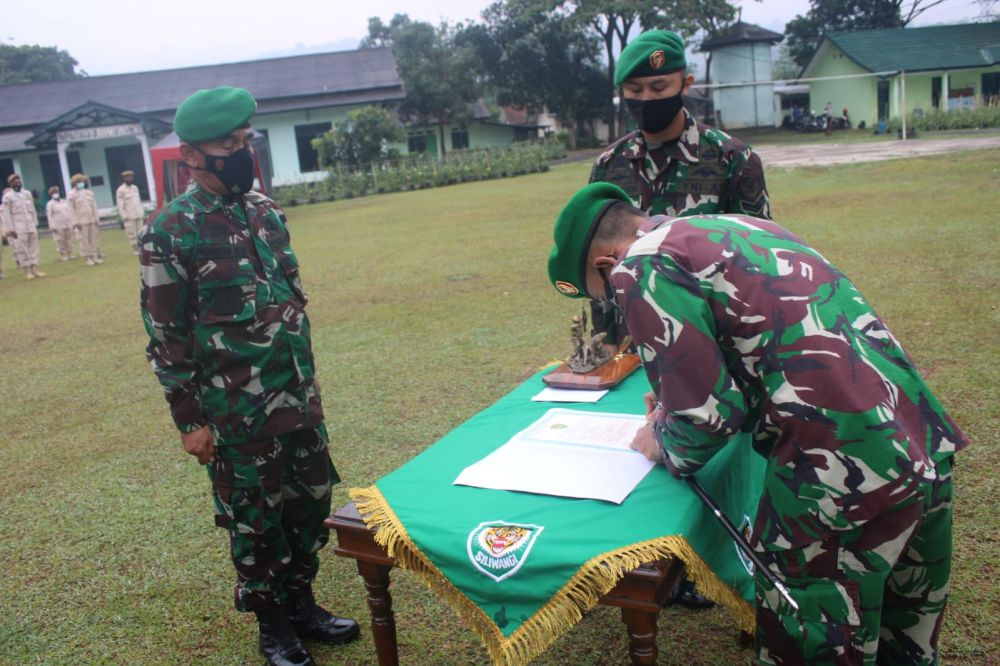 Dandim 0610 Pimpin Sertijab Danramil 1003/Tanjungkerta di Makodim