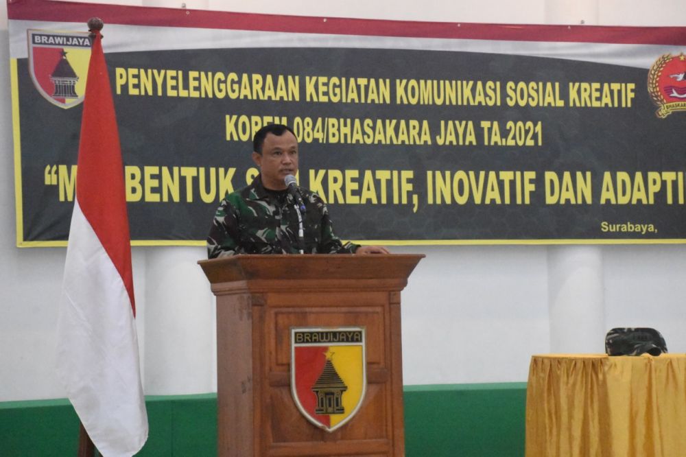 Korem 084/BJ Gelar Komsos Kreatif Lomba Lukis Semester ll Ta 2021